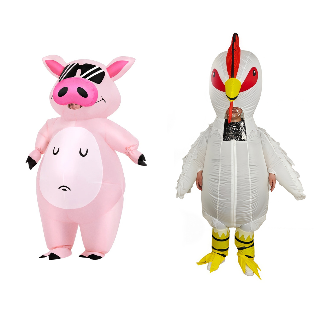 Cocktail Shaker Set - Disfraz Inflable de Cerdito de Dibujos