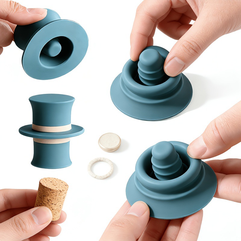 Wine Beer Hat - Tapón de silicona para botellas de