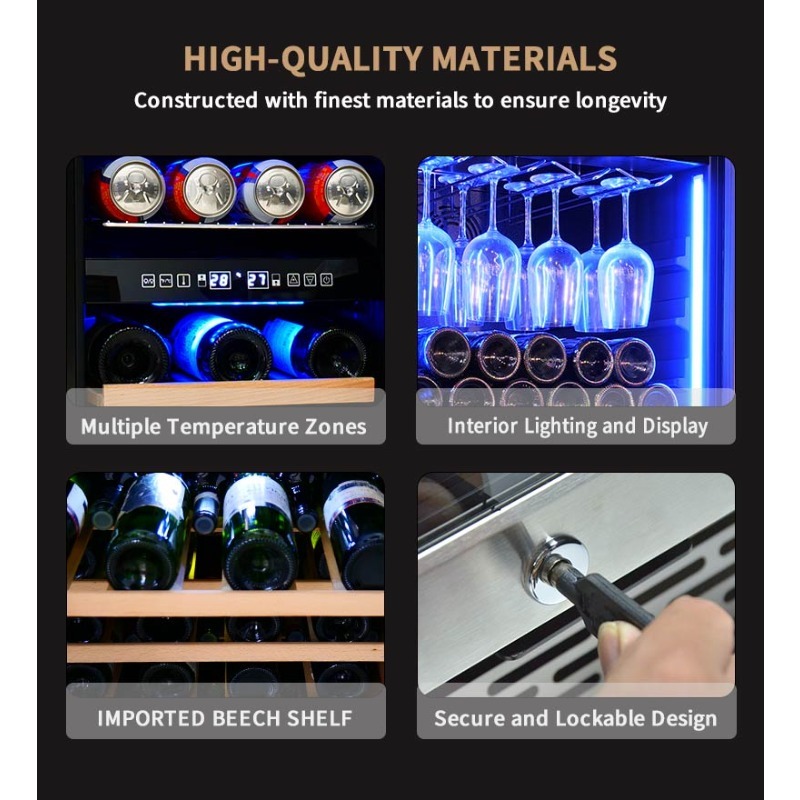 Refrigerador para Vinos y Bebi - Wine Beer Dual Zone reseña y precio