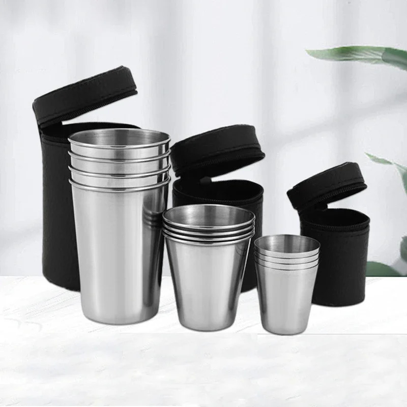 4 Uds. Tazas de acero inoxidab - Whisky Beer And Wine reseña y precio